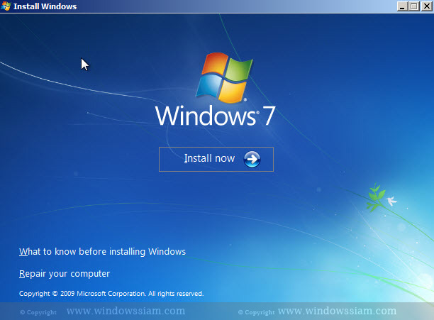 install Windows 7 install
