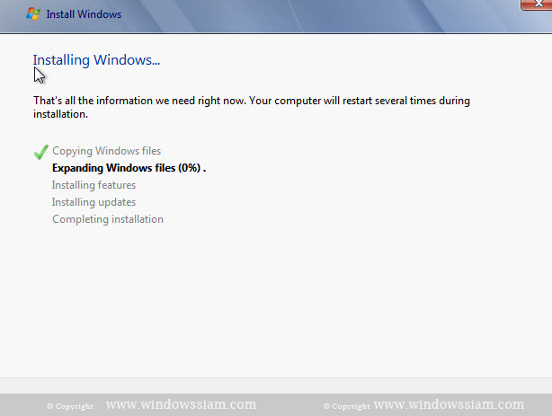 install Windows 7 watting install