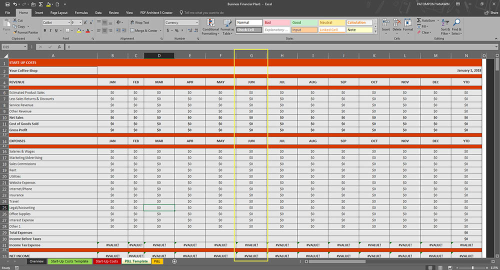 ซ่อนคอลั่ม ซ่อนแถว Excel 2016-2