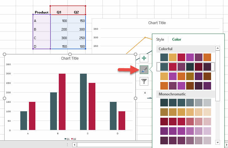 ทำกราฟแท่ง กราฟเส้น Excel-6