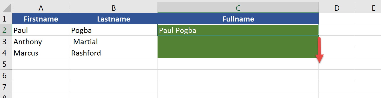 ข้อความต่อกัน ผสานเซลล์ Excel-2