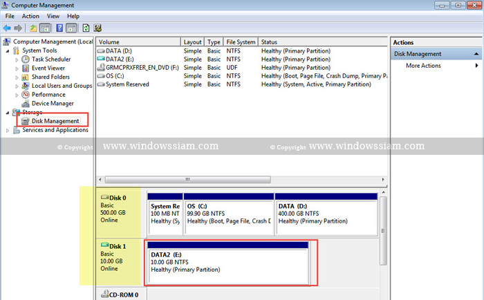 Shrink disk Windows-2