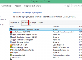 วิธีการถอนโปรแกรมออกจากคอมพิวเตอร์ Windows 7 , Windows 8.1