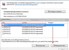 Defragmenter Harddisk บน Windows 7