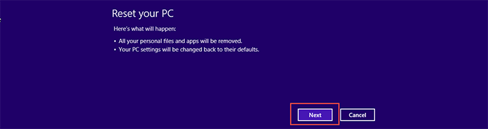 Reset-Windows 8.1 Step3