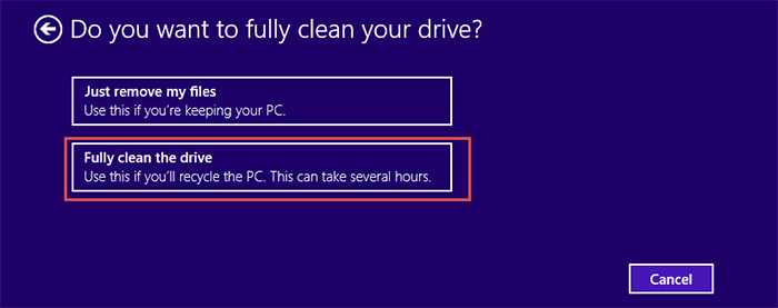 Reset-Windows 8.1 Step5