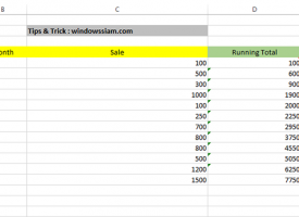 สูตรการรวมยอดขายในแต่ละเดือน Microsoft Excel