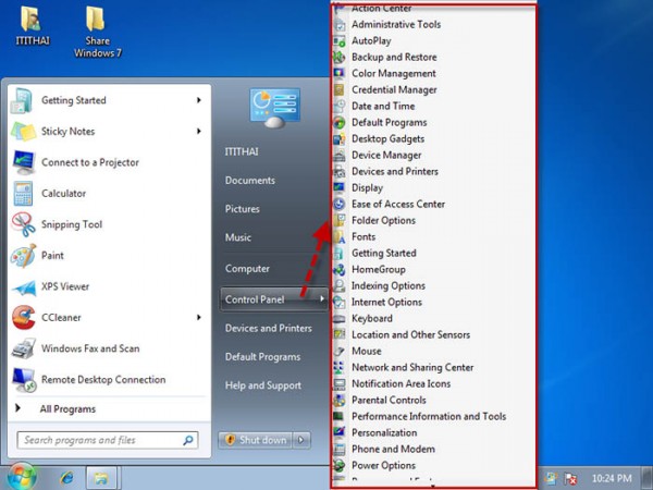 Change View Control Panel Windows 7