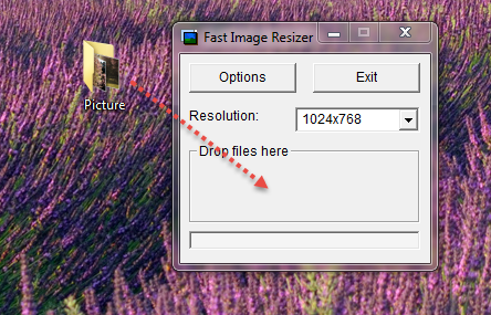 Fast Image Resizer drop
