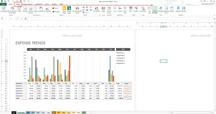 Insert Header Footer Microsoft Excel