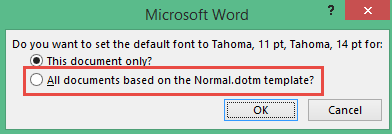 Set Defaults Font Microsoft Word 3