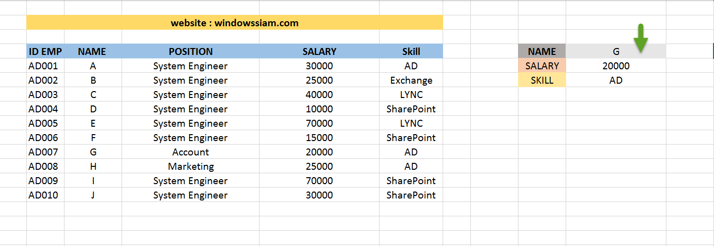 VLOOKUP Excel basic 10