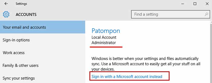 Windows 10 Sign-in email 3
