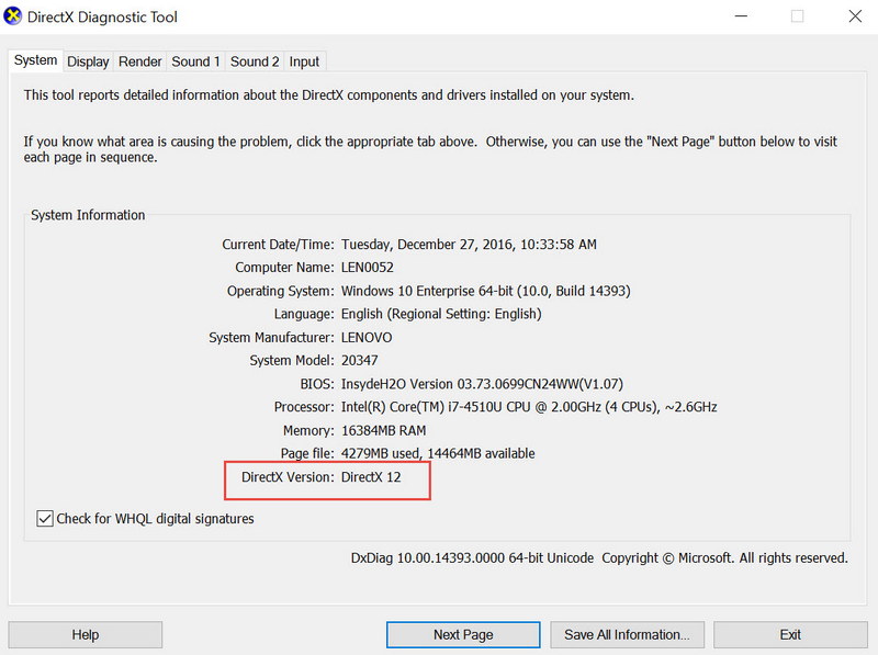 DirectX Windows 10-4