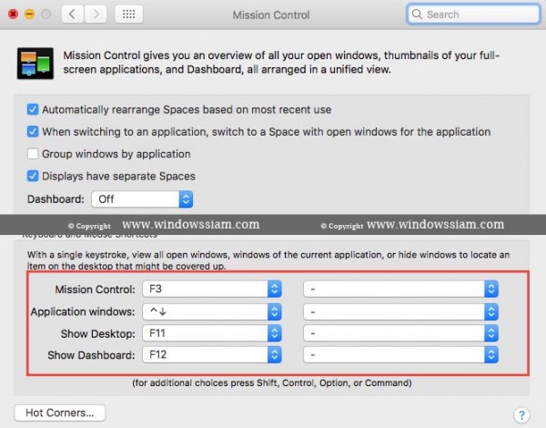 Multiple Desktop Mission Control macOS key