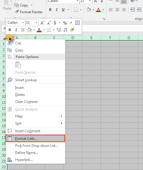 Format Excel 2016 Date