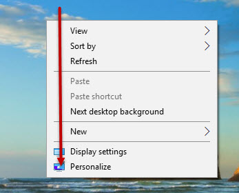 Default App mode Windows 10 Menu