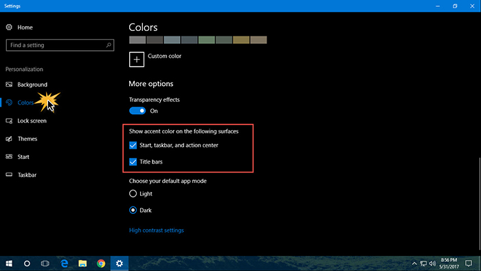 Change Color Surface Windows 10-1