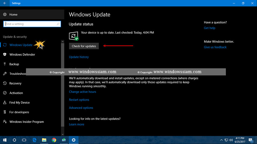 อัพเดท Windows 10 ให้เป็นเวอร์ชั่นใหม่ล่าสุด