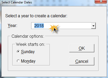 Create Calendar Word 2016-3