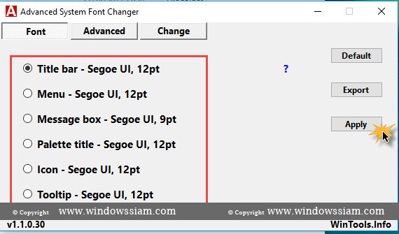FontSize Windows 10 1709 -3