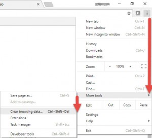 google chrome clear cache content settings