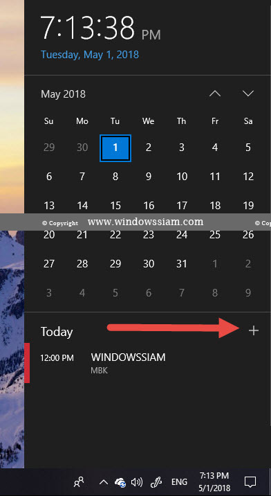 Add Event Calendar Windows 10-2