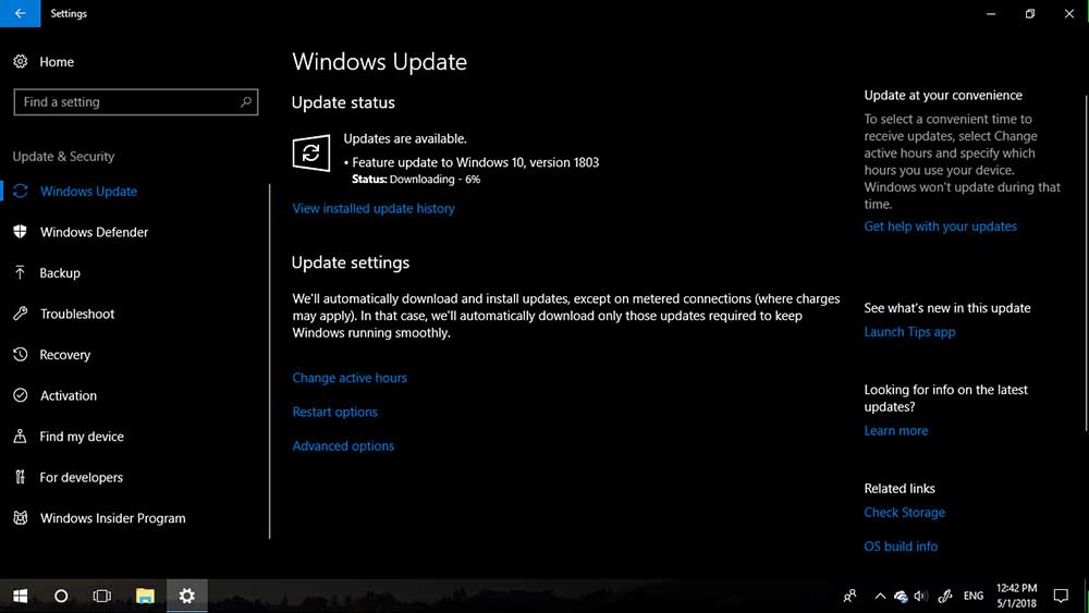 windows 10 versao 1803 windows 10 versao 1803