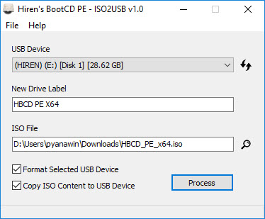 Hiren boot 2018 - USB Boot PE