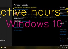 Active Hours Windows 10 คืออะไร ??