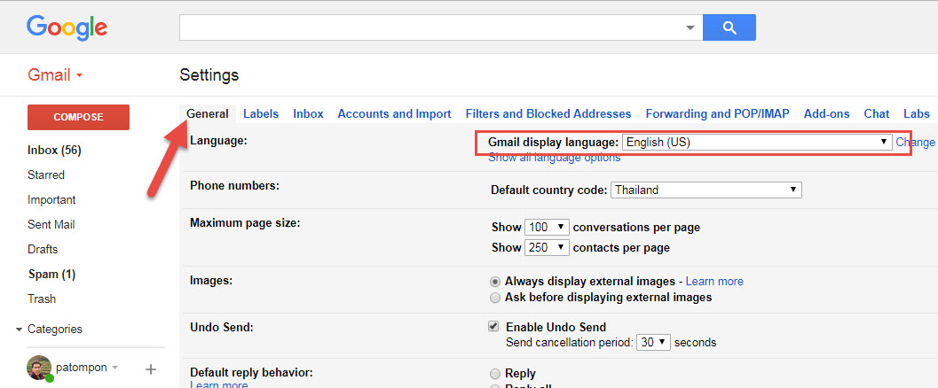 เปลี่ยนภาษาไทย-อังกฤษ Gmail-4