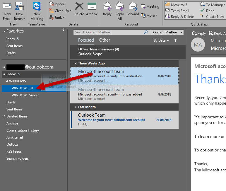 สร้าง Folders ใน Microsoft Outlook-5