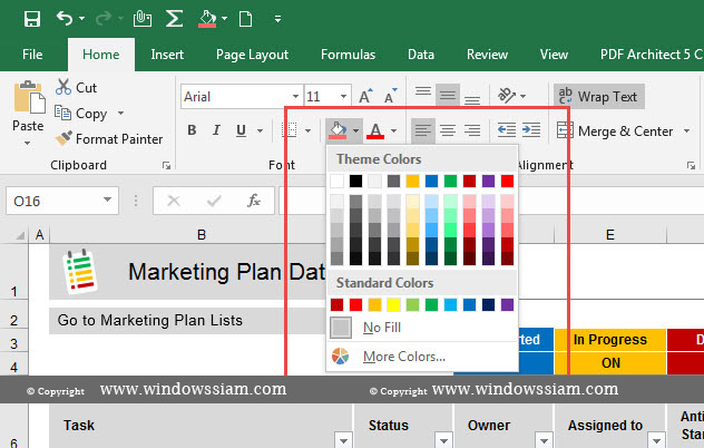 ใส่สีเซลล์พื้นหลัง Excel-3