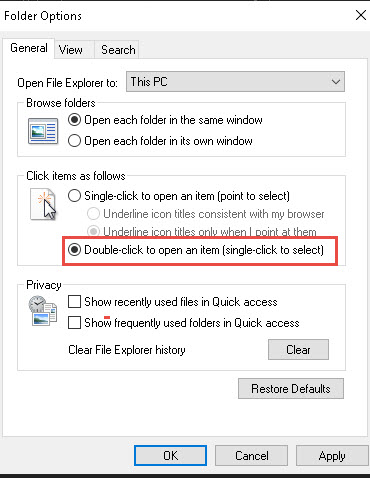 คลิกเมาส์ Double Click Windows 10-2