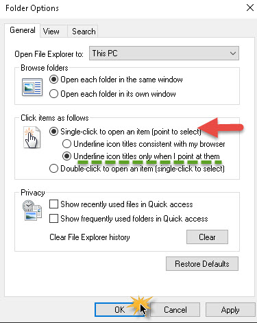 คลิกเมาส์ Double Click Windows 10-3