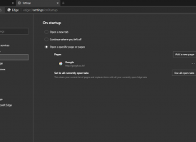 Microsoft Edge ตั้งหน้าแรกเปิด Google.co.th