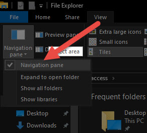 เมนูหาย Windows 10 Navigation bar หายไปไหน แก้ไขอย่างไร