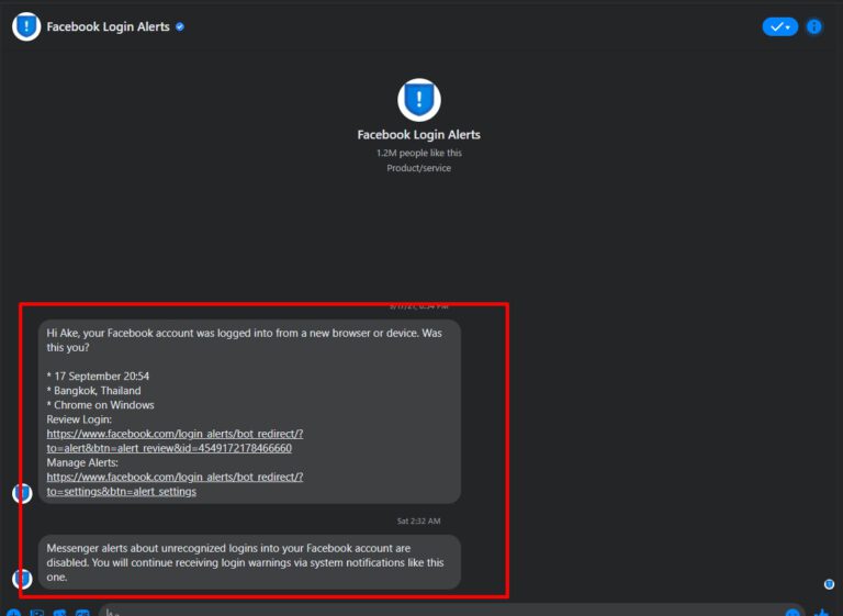 Facebook Login Alerts WINDOWSSIAM